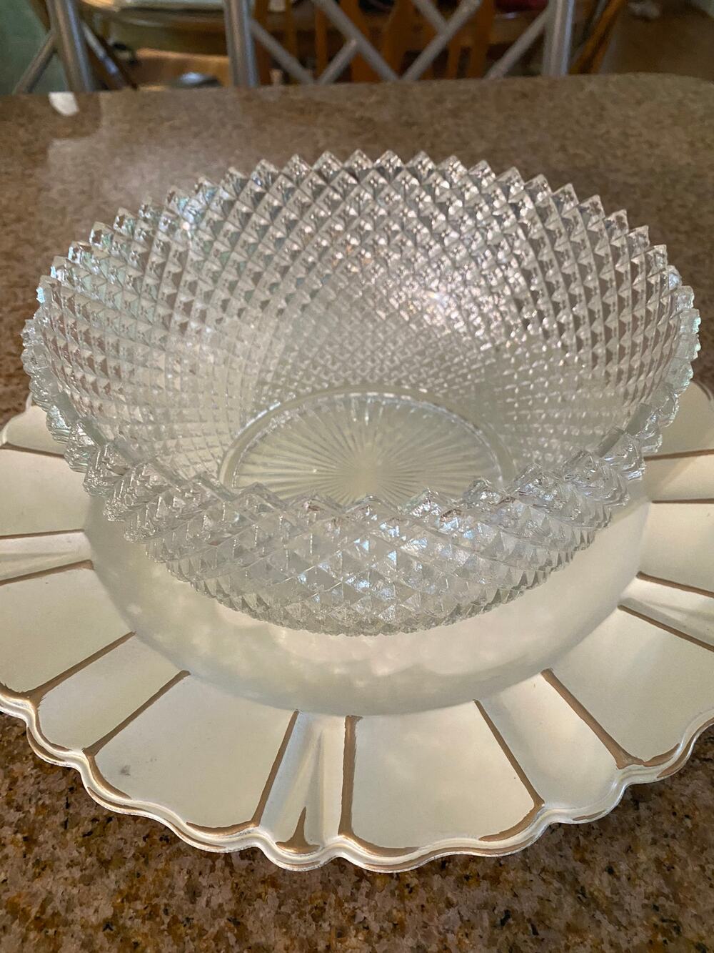 Vintage Anchor Hocking Miss America Large Fruit Bowl